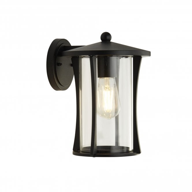 HOURGLASS BLACK, CLEAR Exterior Light with GLASS shade